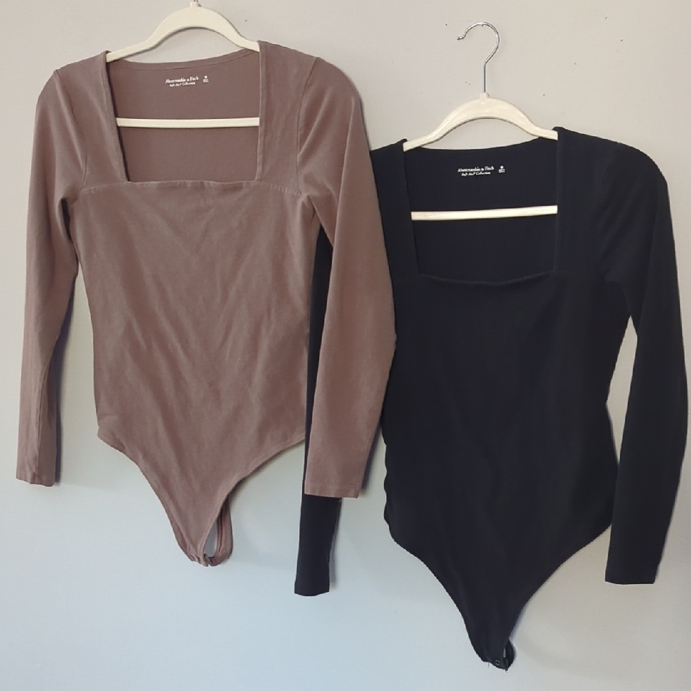 Abercrombie & Fitch Bodysuit Bundle (2)‎ Black and Tan